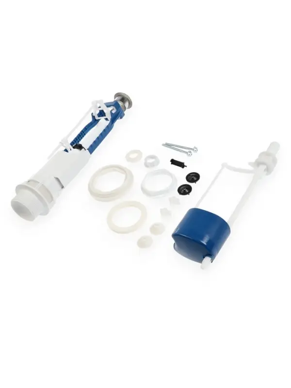 Арматура для смывных бачков "УКЛАД" - 2, с нижней подводкой 1/2", однокнопочная, хром