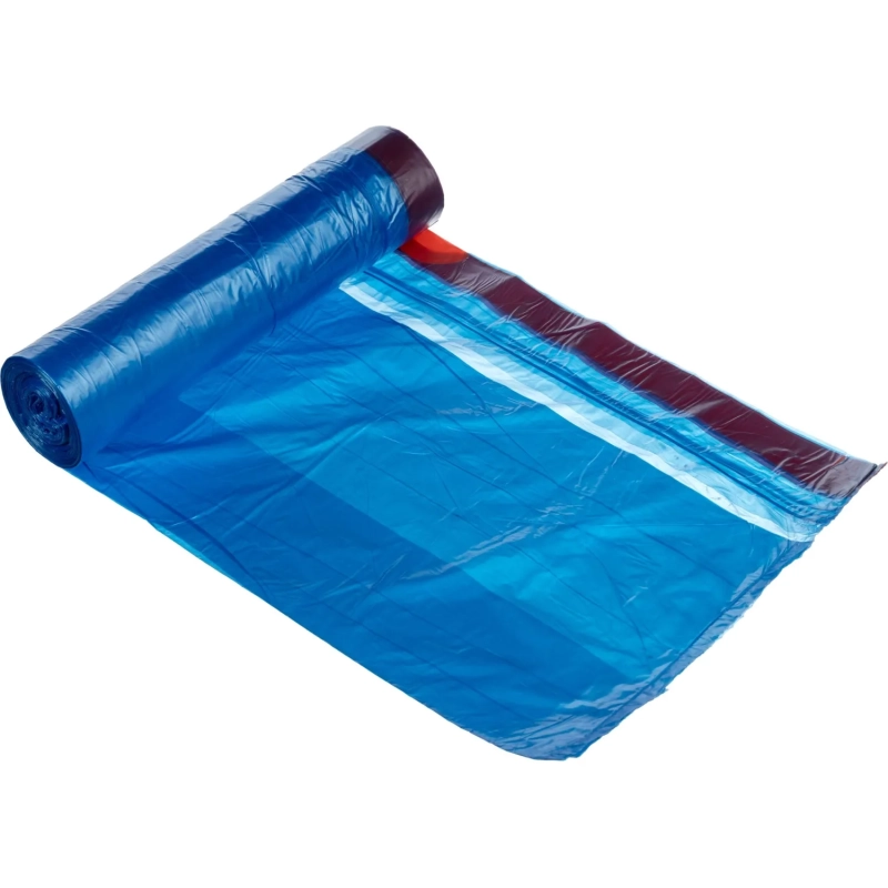 Мешки для мусора ПНД 30л 25мкм 20шт/рул синие 50x60см Luscan с завязками