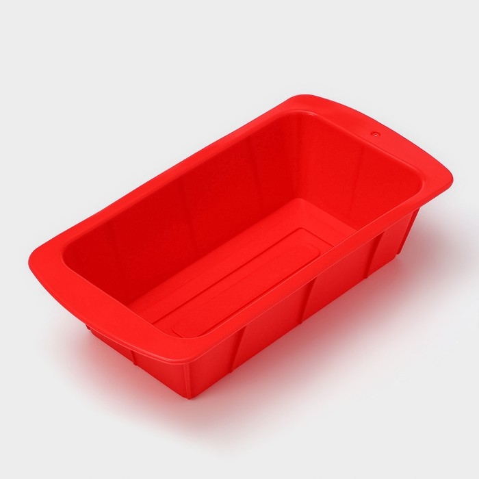Форма для выпечки Доляна «Хлеб», силикон, 25,5×13×5 см, внут.размер 20,5×11 см, цвет красный Форма для выпечки Доляна «Хлеб», силикон, 25,5×13×5 см, внут.размер 20,5×11 см, цвет красный