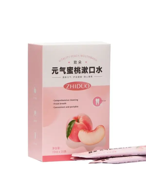 Ополаскиватель для рта в стиках со вкусом персика, 20 шт. по 10 мл