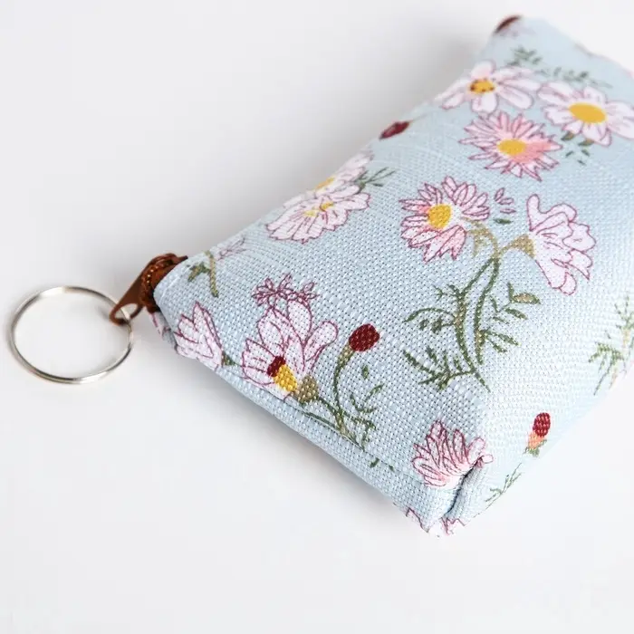 Кошелёк-монетница на молнии 12&times;1&times;9 см, с цветочным принтом, МИКС