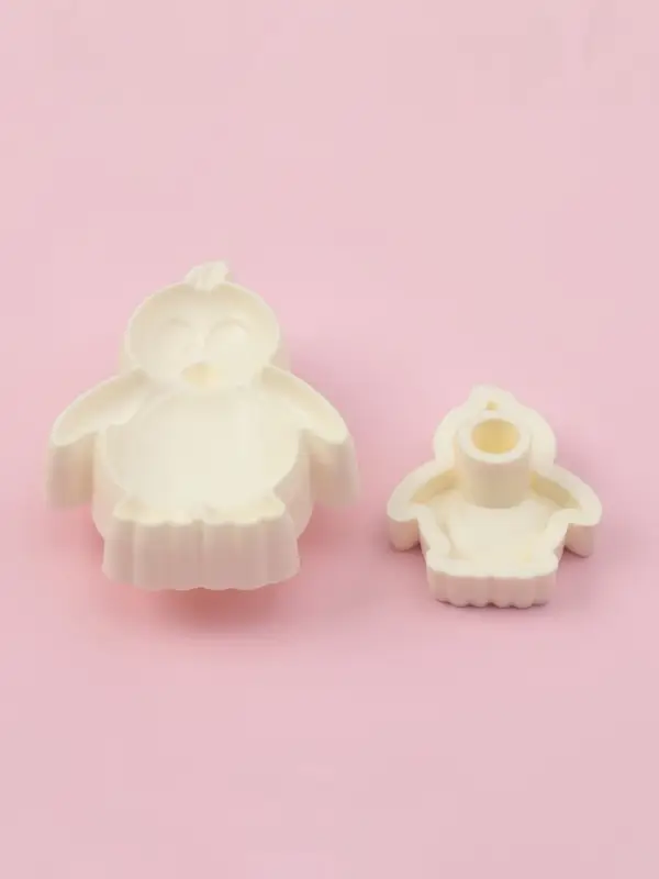 Печати для теста и мастики Доляна &laquo;Пингвин&raquo;, набор 2 шт., пластик, молочные