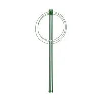 Кустодержатель, d=18.5&ndash;20&ndash;22 см, h=60 см, 3 кольца, металл, зелёный, Greengo