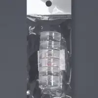 Набор баночек для мелочей, накручивающиеся, 5 мл, 6 шт., прозрачный