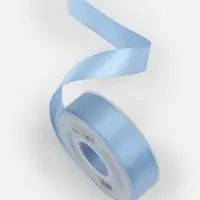 Лента атласная TEIRA, двухсторонняя, 25 мм, 25&plusmn;1 м, светло-голубая №332