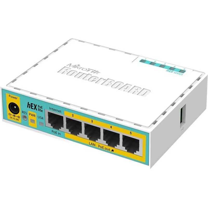 Маршрутизатор Mikrotik hEX PoE lite with 650MHz CPU (RB750UPR2)