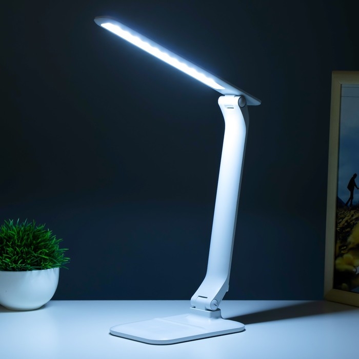 Настольная лампа Настольная лампа "Вилман" LED 5Вт АКБ USB белый 28,8х31,5 см RISALUX