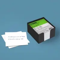 Блок для записей СТАММ, 9&times;9&times;4.5 см, белый, в пластиковом боксе