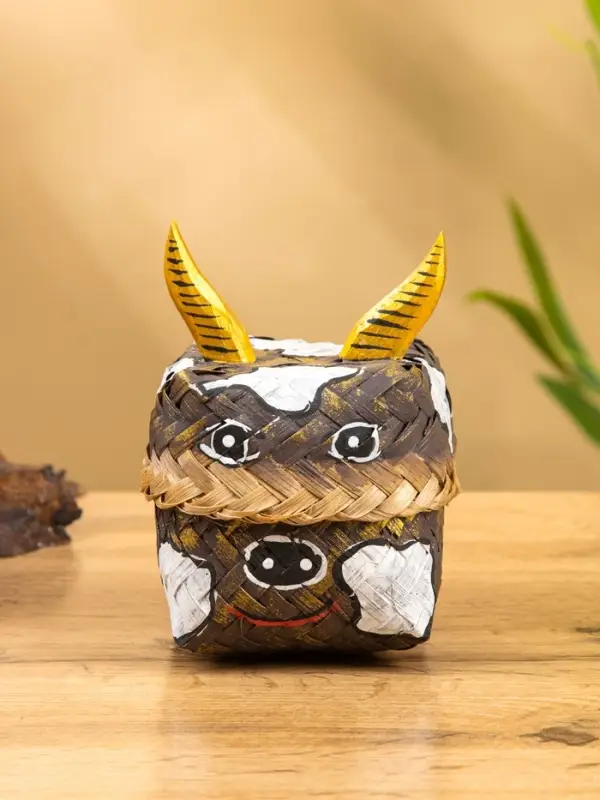 Корзинка &laquo;Бычок&raquo;, 10&times;10&times;13 см, бамбук