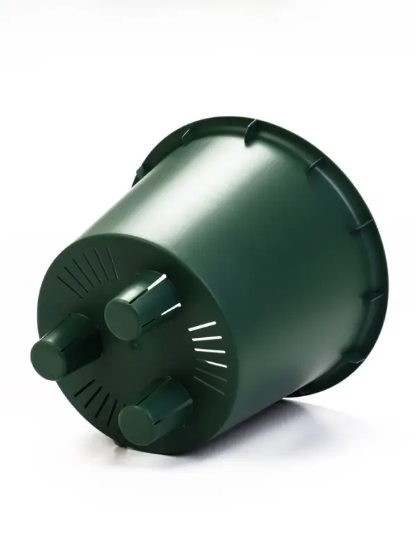 Кашпо со вставкой 1 л d15 см h14см МИКРИТ зеленый слайн