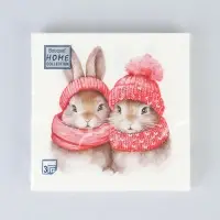 Салфетки бумажные Home Collection &laquo;Милые пушистики&raquo;, 3 слоя, 33&times;33, 20 шт.