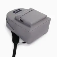 Рюкзак школьный на молнии, с карманом, однотонный, размер 30&times;14&times;41 см, серый