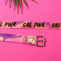 Ремень женский голография "GRL PWR"