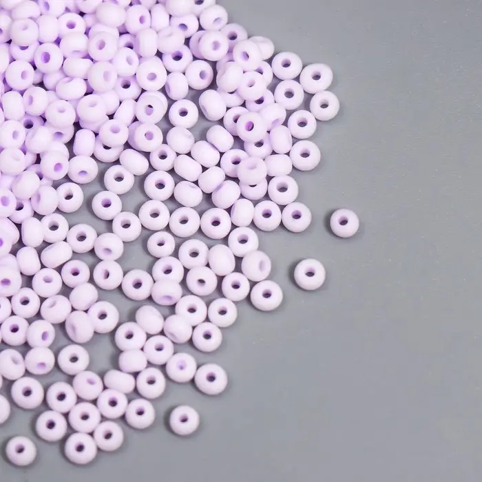 Бисер стекло 8/0  Бисер стекло 8/0 "Маршмеллоу. Матовый. Глициния" 10 гр