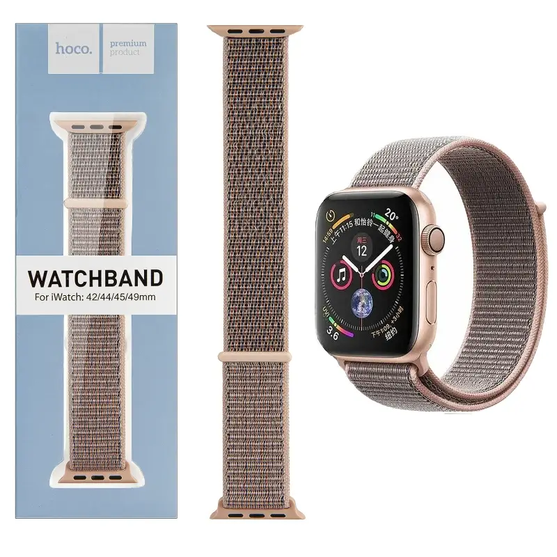 Ремешок для Apl watch 42/44/45mm Watchband WA02 nylon strap powder sand HOCO