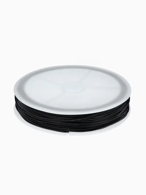 Нить силиконовая (резинка) d=0.7 мм, L=18 м, чёрная