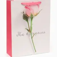 Пакет подарочный ламинированный, упаковка, &laquo;Ты прекрасна&raquo;, L 31&times;40&times;11.5 см