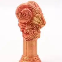 Фигурка декоративная &laquo;Баран на пьедестале&raquo;, 15&times;7 см, красная