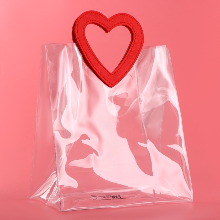 Пакет подарочный из ПВХ, красный, 25 x 28 x 15 см Пакет подарочный из ПВХ, красный, 25 x 28 x 15 см