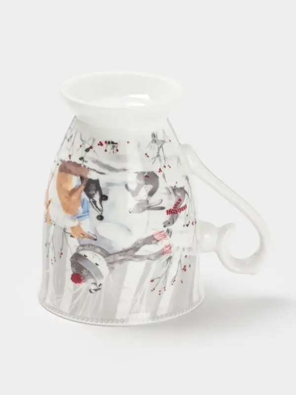 Кружка новогодняя «Снежные забавы», 300 мл, керамика, подарочная упаковка, белая