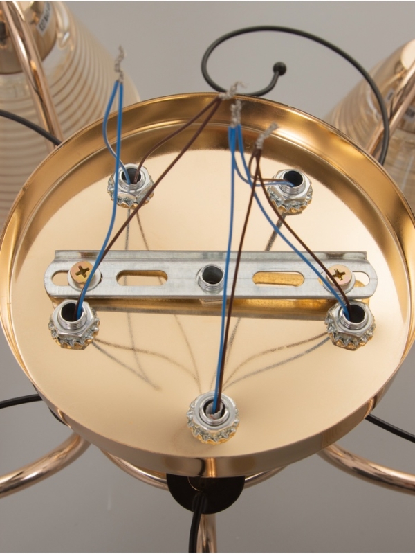 Люстра Люстра "Кольцо" 5х40Вт Е27 золото 58х58х24см