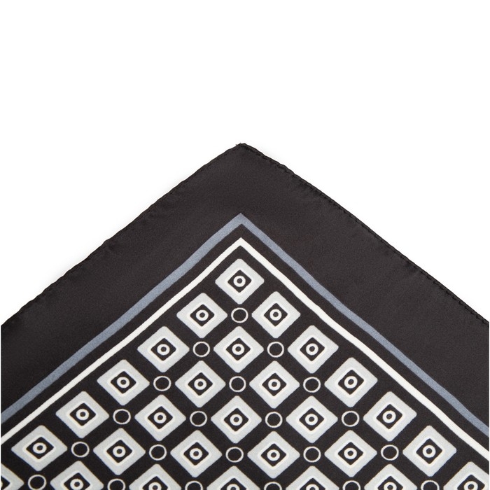 Платок текстильный, цвет чёрный, размер 70х70 Платок текстильный, цвет чёрный, размер 70х70