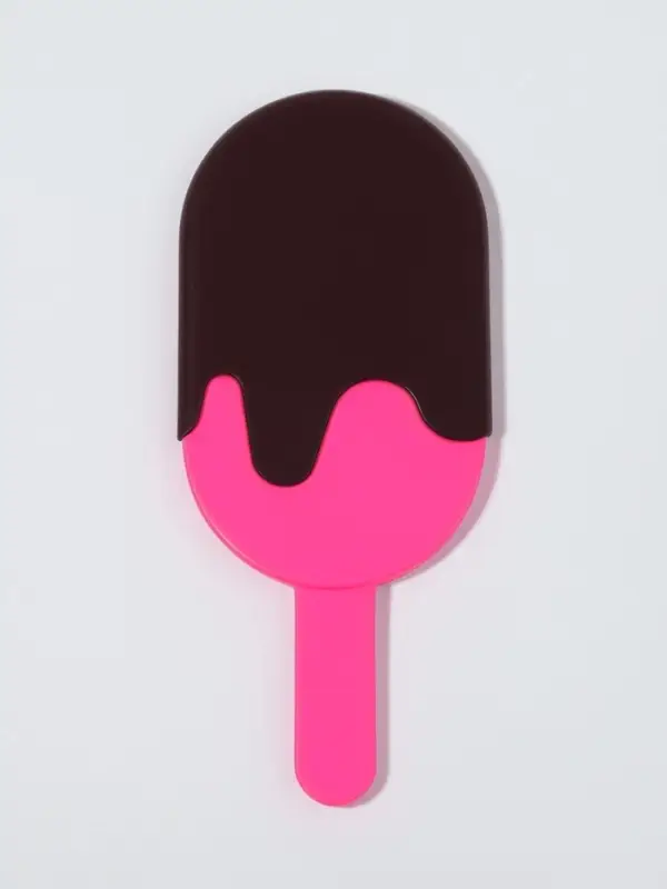 Зеркало с ручкой &laquo;Мороженое&raquo;, 7.8&times;18 см, (6.7&times;12 см), розовое