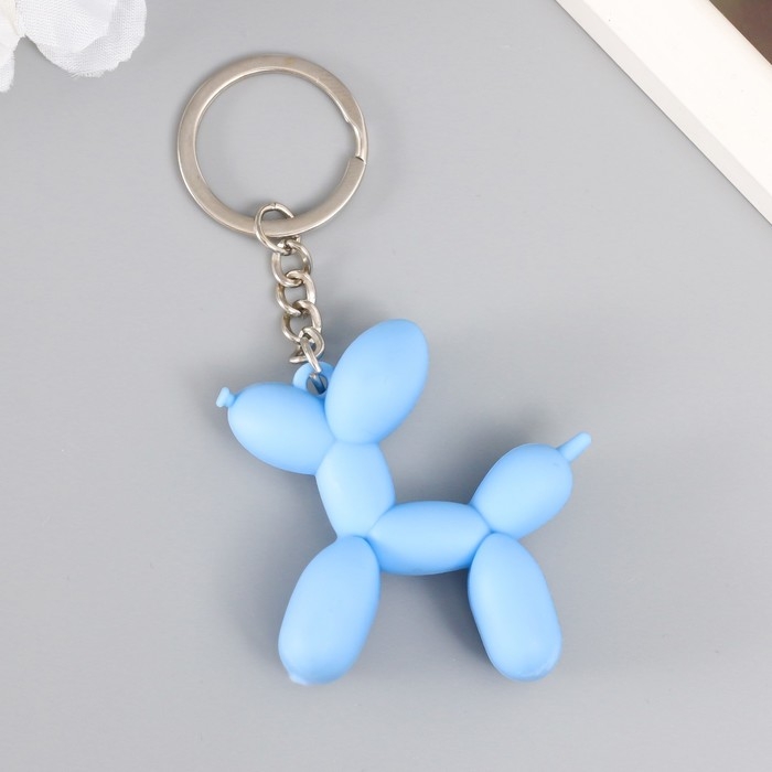 Брелок резина Брелок резина "Воздушный шарик - Собачка" голубой 5х5,5 см