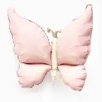 Воздушный шар фольгированный 37" "Нежная бабочка" розовый сатин