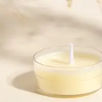 Чайная свеча ароматическая "Круглая" бледно-жёлтая, аромат фрезия 3,8х3,8х1,8 см