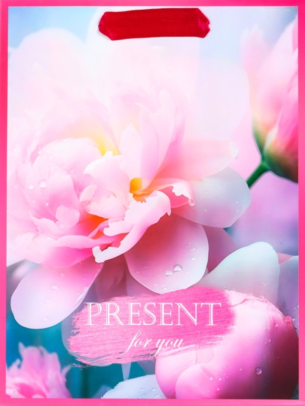 Пакет подарочный вертикальный «Flowers», MS 18 х 23 х10 см