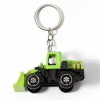 Брелок на кольце &laquo;Экскаватор зелёный&raquo; колеса крутятся, ковш поднимается 7.5&times;3.2&times;4.2 см