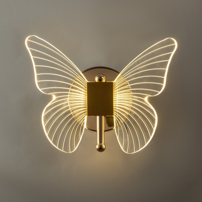 Бра "Бабочка" LED 12Вт 3000К золото 23х17,5х11см