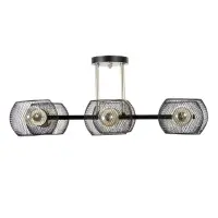 Светильник потолочный BayerLux &laquo;Эстэт&raquo;, люстра 6хЕ27, 40 Вт, чёрный, 58&times;36&times;23.5 см