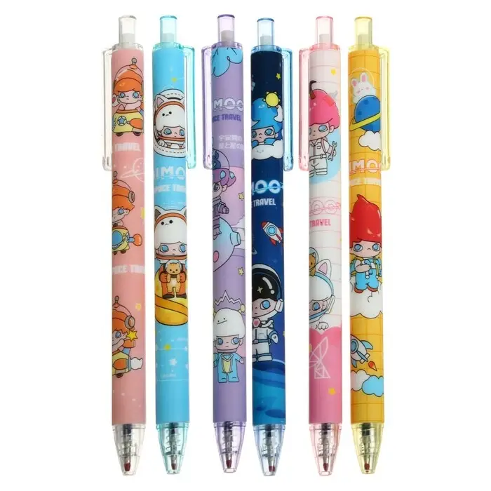 Ручка гелевая, автоматическая 0.5 мм, стержень чёрный, корпус с рисунком, МИКС (штрихкод на штуке) Ручка гелевая, автоматическая 0.5 мм, стержень чёрный, корпус с рисунком, МИКС (штрихкод на штуке)