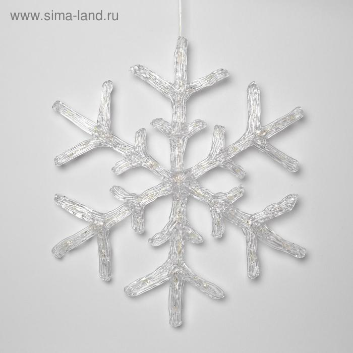 Светодиодная фигура «Снежинка» 39 см, акрил, 50 LED, 220 В, свечение тёплое белое Светодиодная фигура «Снежинка» 39 см, акрил, 50 LED, 220 В, свечение тёплое белое