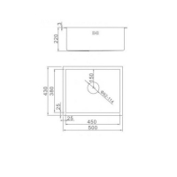 Мойка кухонная AFLORN AF95043, врезная, S=3,0 и 0,8 мм, 50х43х20 см, сифон, сатин