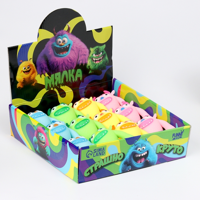 Антистресс сквиш мялка «Монстр», с пастой, в шоубоксе Антистресс сквиш мялка «Монстр», с пастой, в шоубоксе
