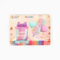 Воздушные шары фольгированные &laquo;Happy birthday&raquo;, набор 5 шт.