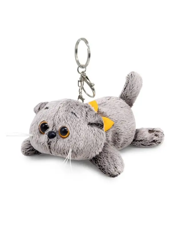 Мягкая игрушка - брелок &laquo;Кот Басик с бантиком&raquo;, лежачий, 11 см