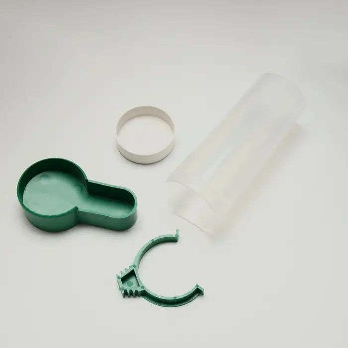 Поилка-кормушка для птиц с крышкой, 150 мл, 4&times;13 см, зелёная