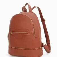 Рюкзак женский на молнии, с карманом, размер 27&times;13.5&times;33 см, коричневый