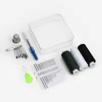 Швейный набор, 31 предмет, в боксе, 7.5&times;7.5&times;2.5 см