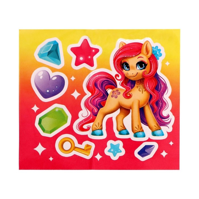 Игрушка «Милый пони» с наклейками, МИКС Игрушка «Милый пони» с наклейками, МИКС