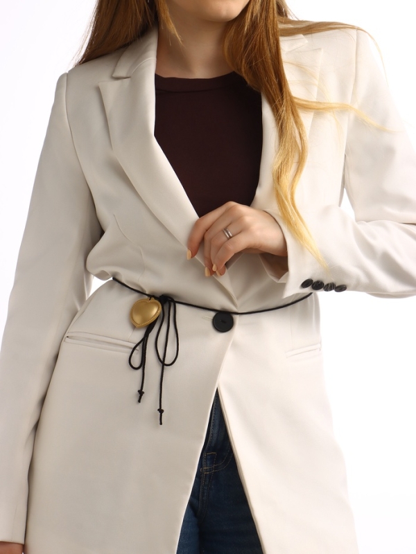 Портупея с кулоном «Сердечко» кожа, трансформер, цвет золото, 150 см Портупея с кулоном «Сердечко» кожа, трансформер, цвет золото, 150 см