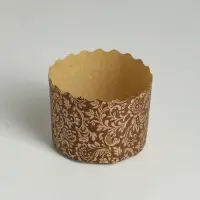 Форма для кулича бумажная Деко-про «Флора», 6×4.5 см, коричневая