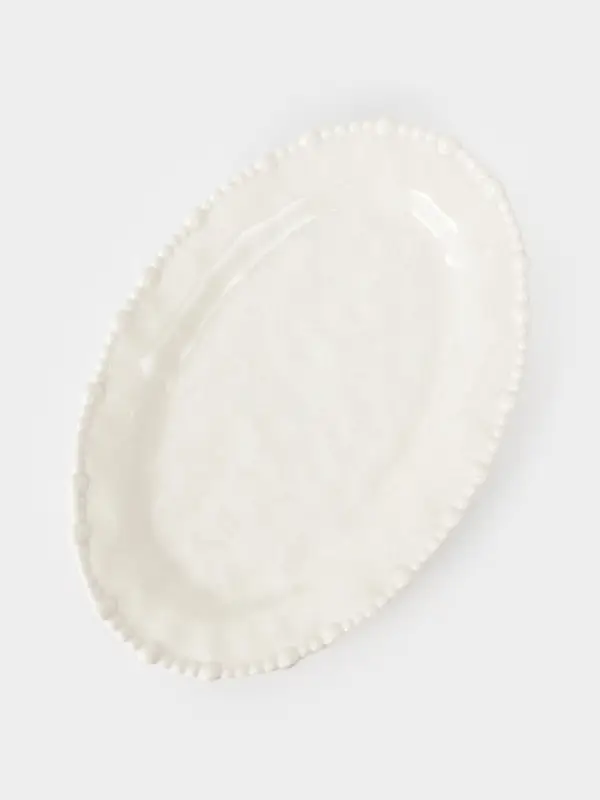 Блюдо сервировочное &laquo;Облако&raquo;, 30.5&times;20.5&times;3 см, керамика, молочное