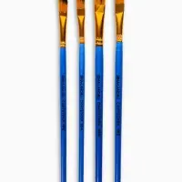 Кисть для рисования набор 4 шт. синтетика плоские Kiss №4, №6, №8, №10