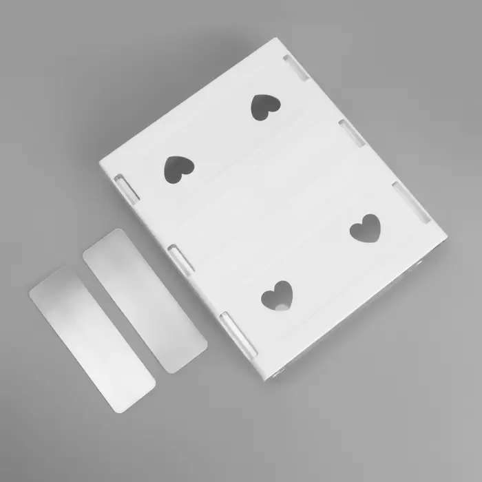 Ящик подвесной, 1 секция, с клеевой основой, 20&times;17&times;6 см, белый, прозрачный