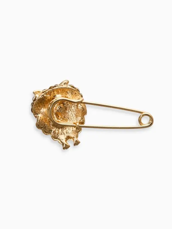 Булавка &laquo;Филин&raquo;, 2.5 см, чёрно-белая в золоте